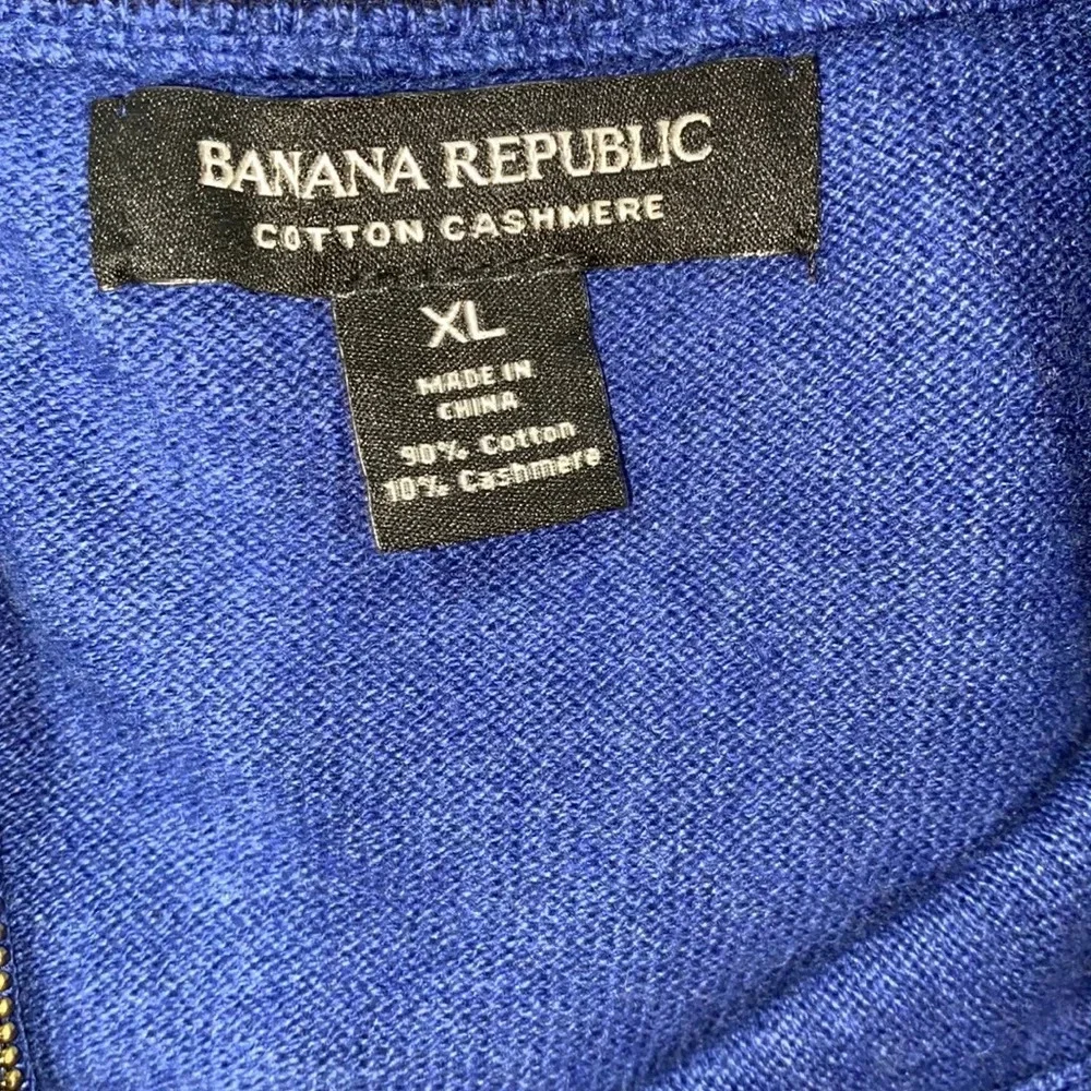 Banana Republic cotton cashmere blend blue sweater size XLarge